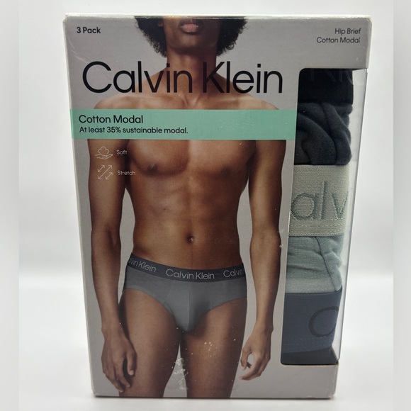 Calvin Klein Hip Brief 3 Pack - Black Men’s XL New in Box - Picture 1 of 4